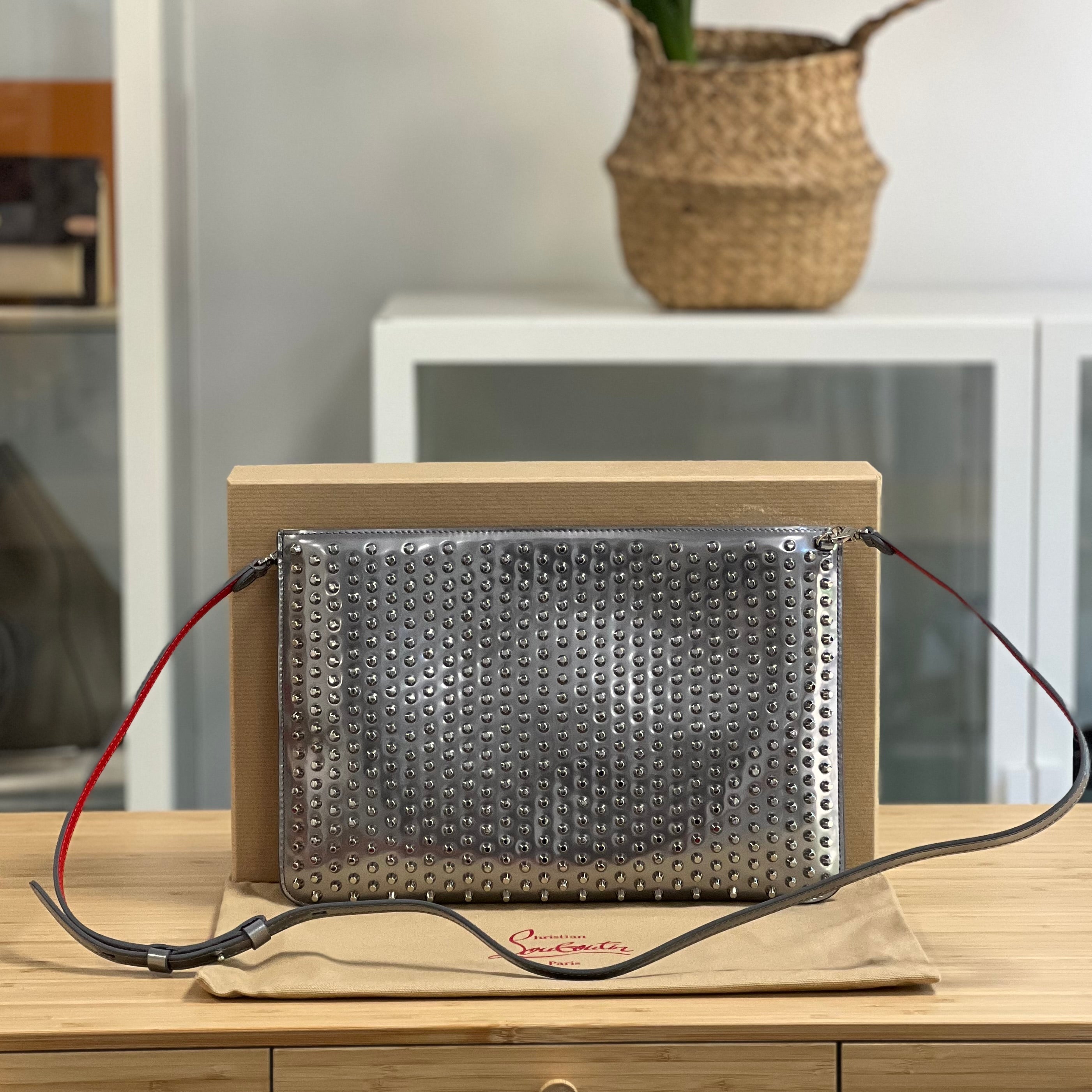 Preloved Louboutin Loubiposh Spike Clutch