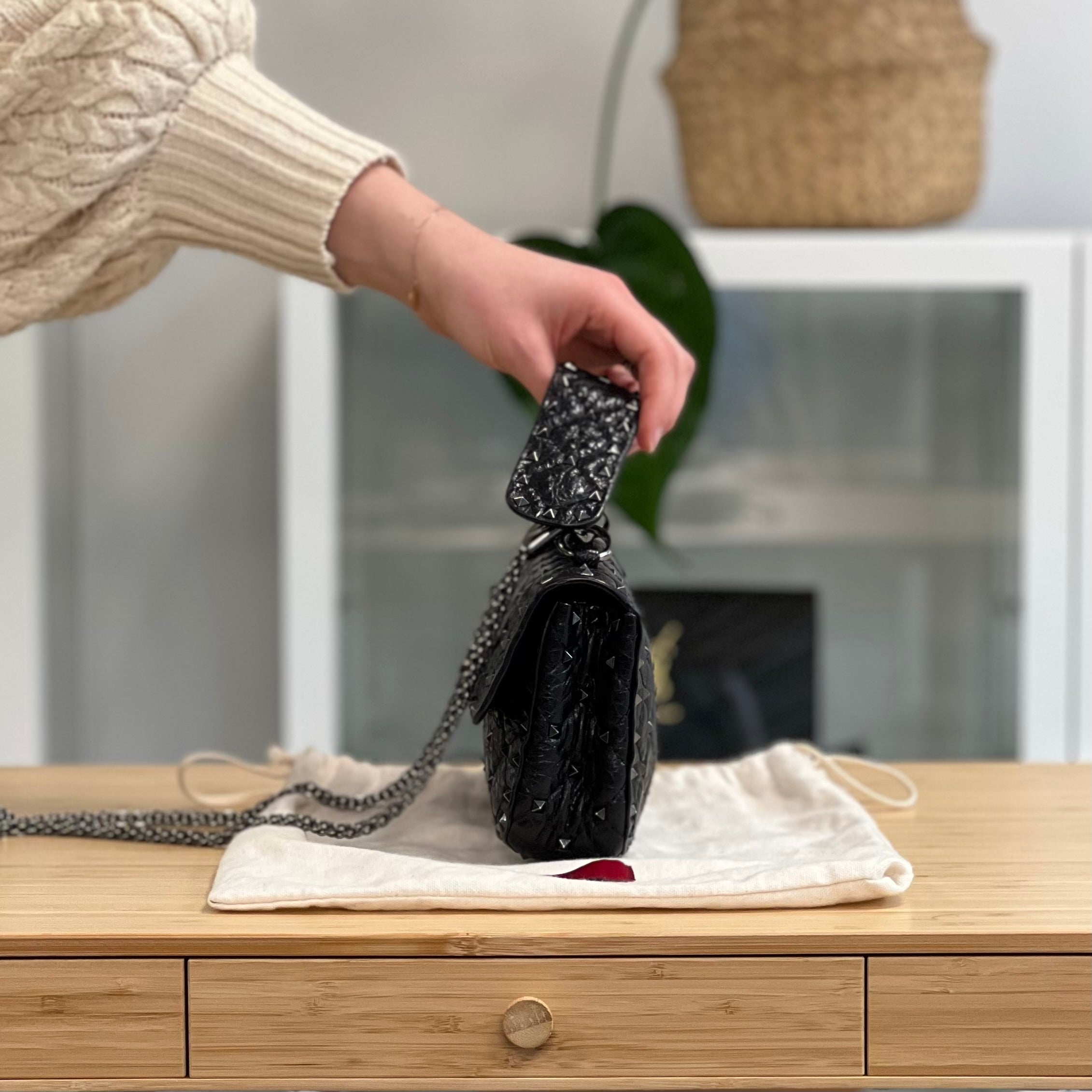 Preloved Valentino Rockstud Spike Mini Bag