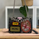 Miu Miu Jacquard Tapestry Shoulder