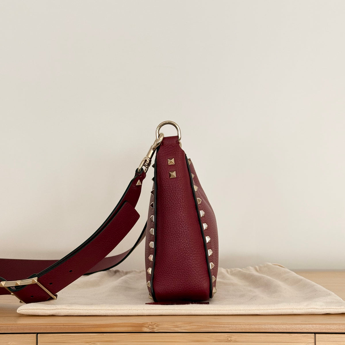 Valentino Rockstud Flip-Lock Messenger