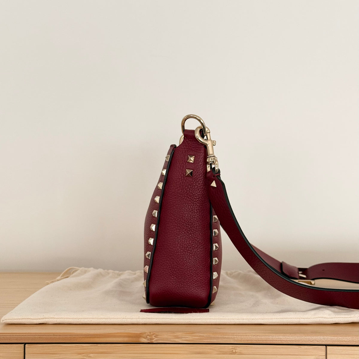Valentino Rockstud Flip-Lock Messenger