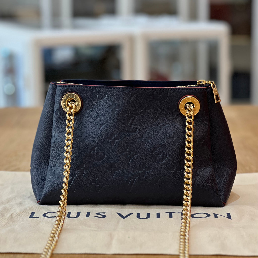 Louis Vuitton Surene BB Monogram Empreinte Chain Shoulder Bag Marine Rouge  Blue