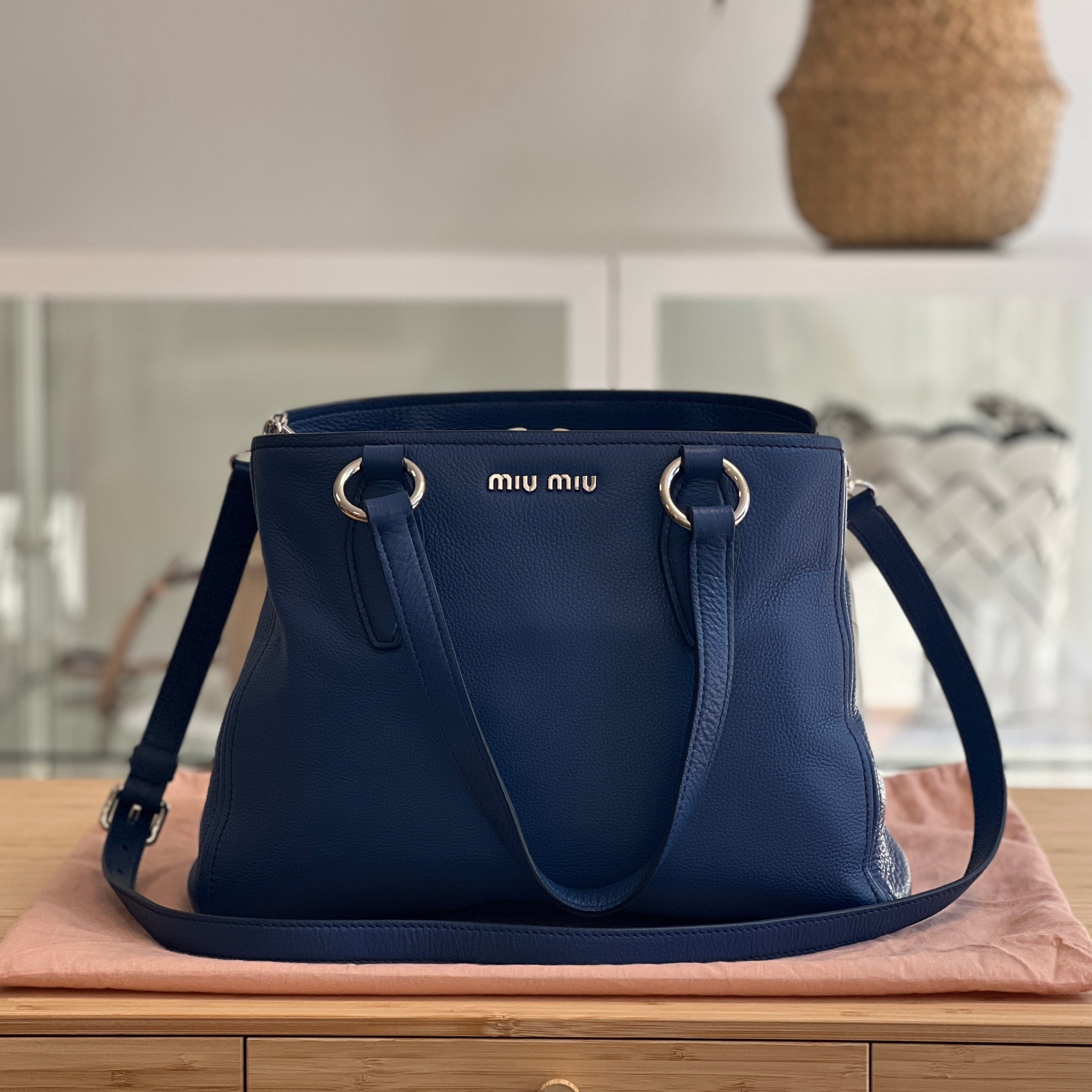 Miu miu navy blue bag sale