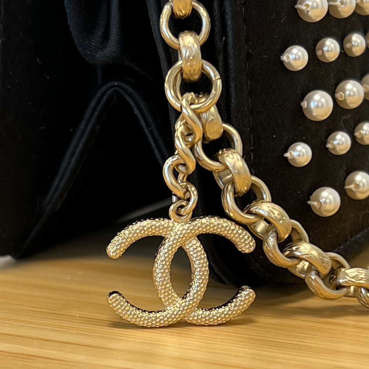 Chanel Pearl Embellished Flap