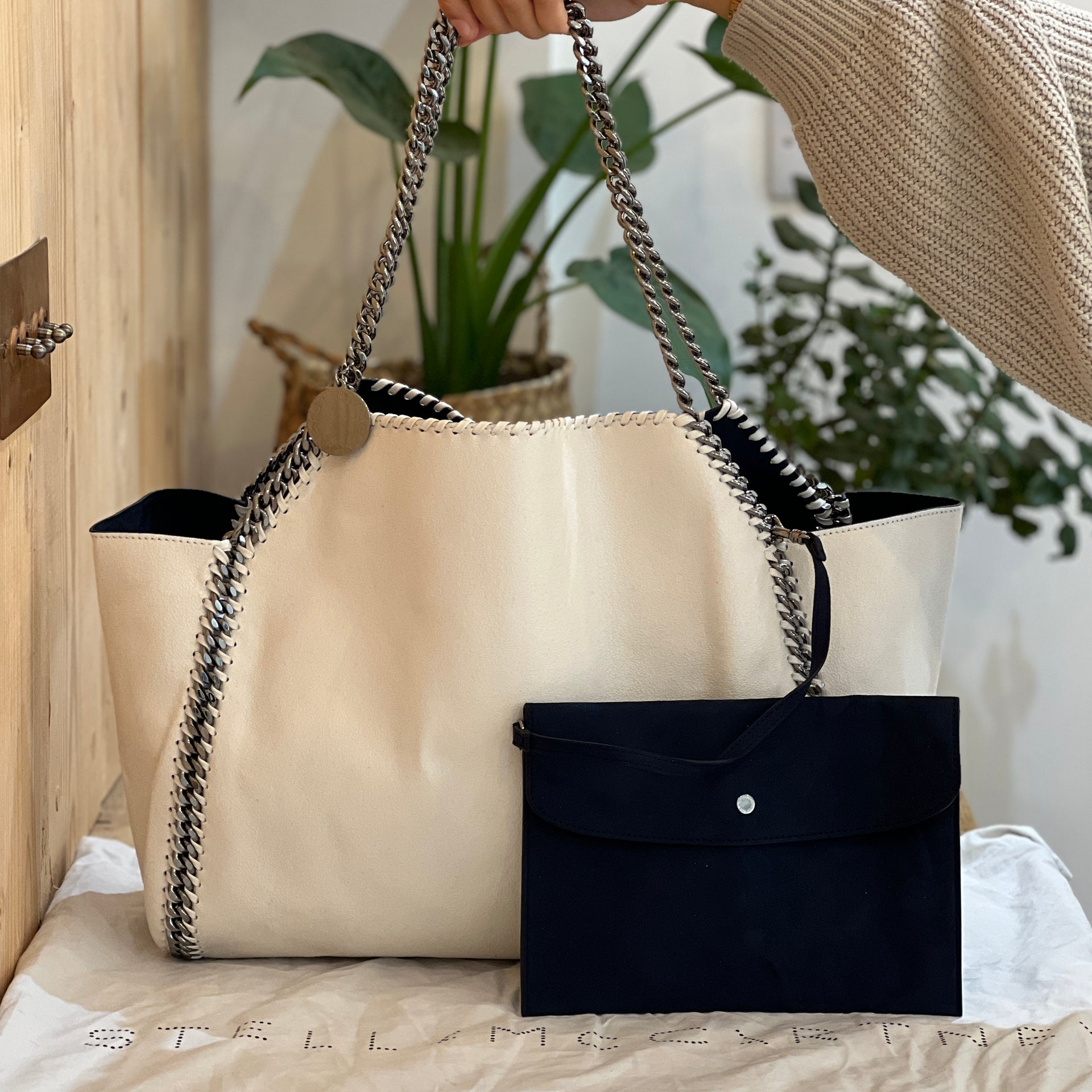 Leather Falabella Stella Mccartney Reversible Falabella Tote