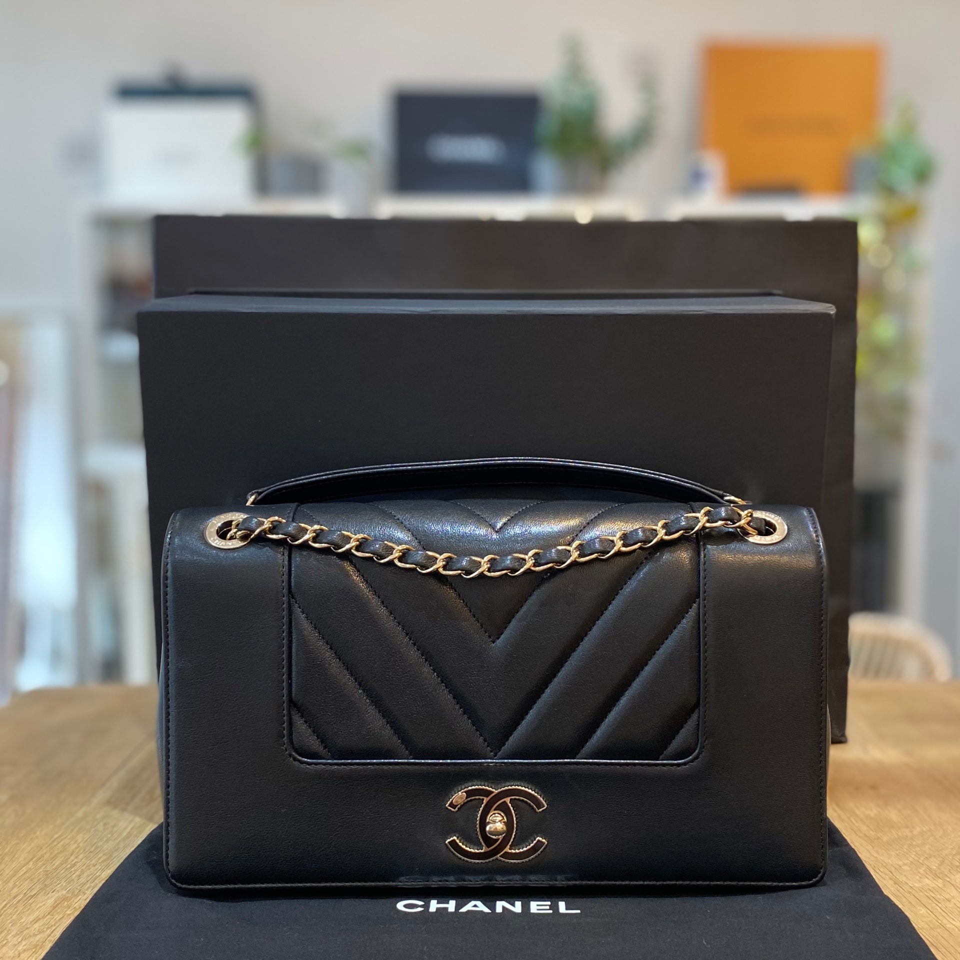 Chanel Chevron 'Vintage' Mademoiselle Flap