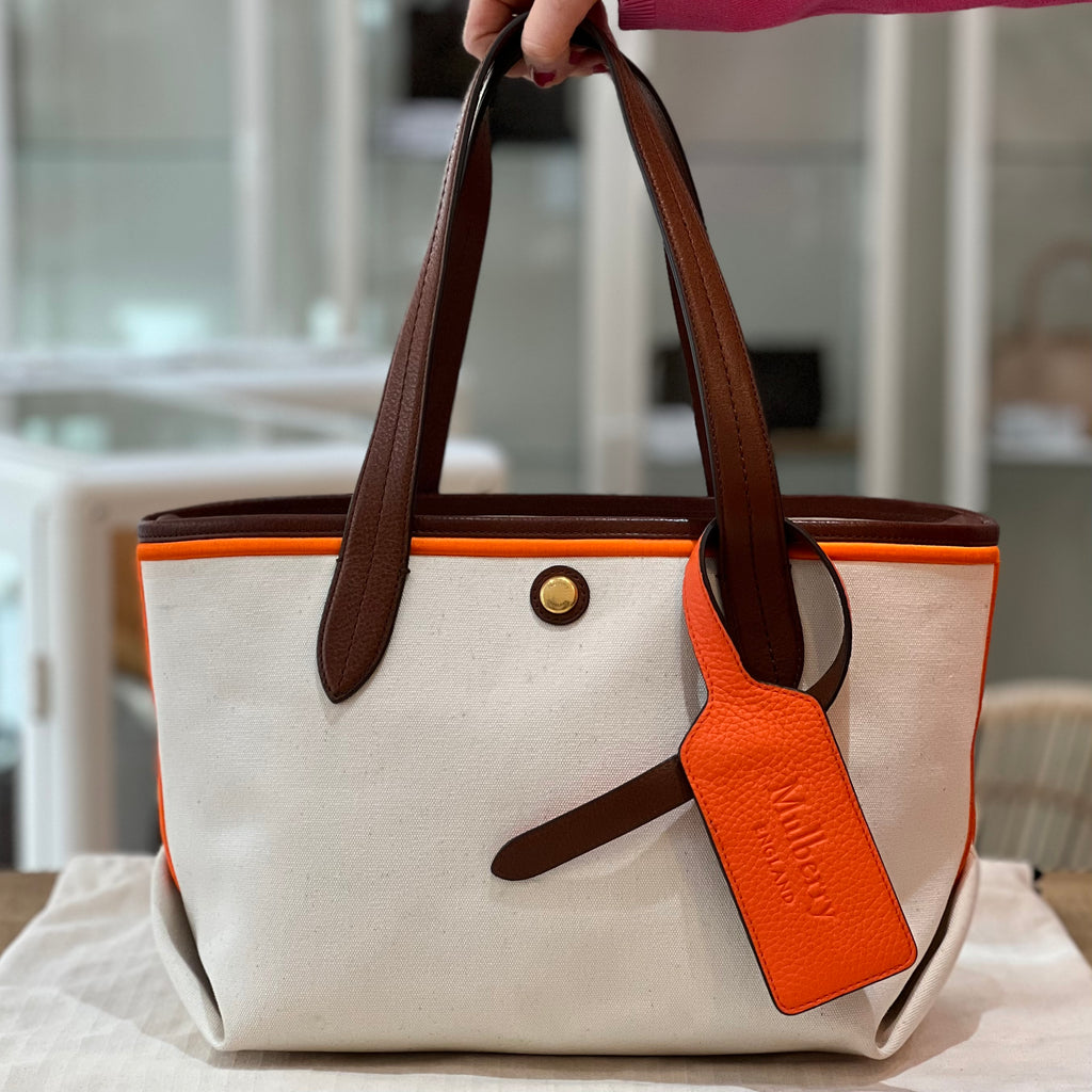 Mulberry Canvas and Leather Tote