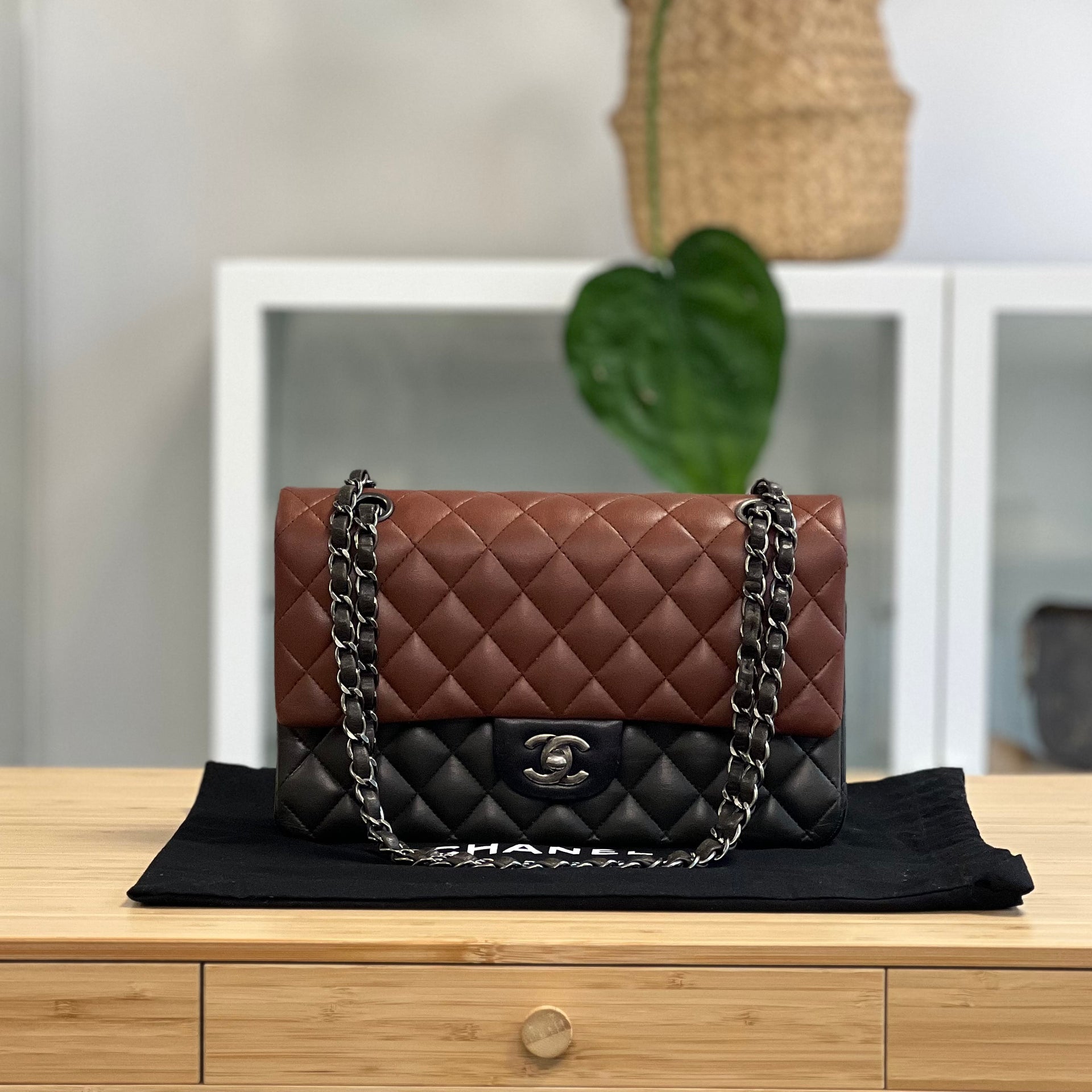 Chanel Tri-Colour Classic Handbag (Medium Double Flap