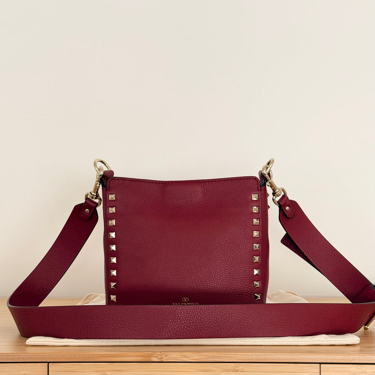 Valentino Rockstud Flip-Lock Messenger