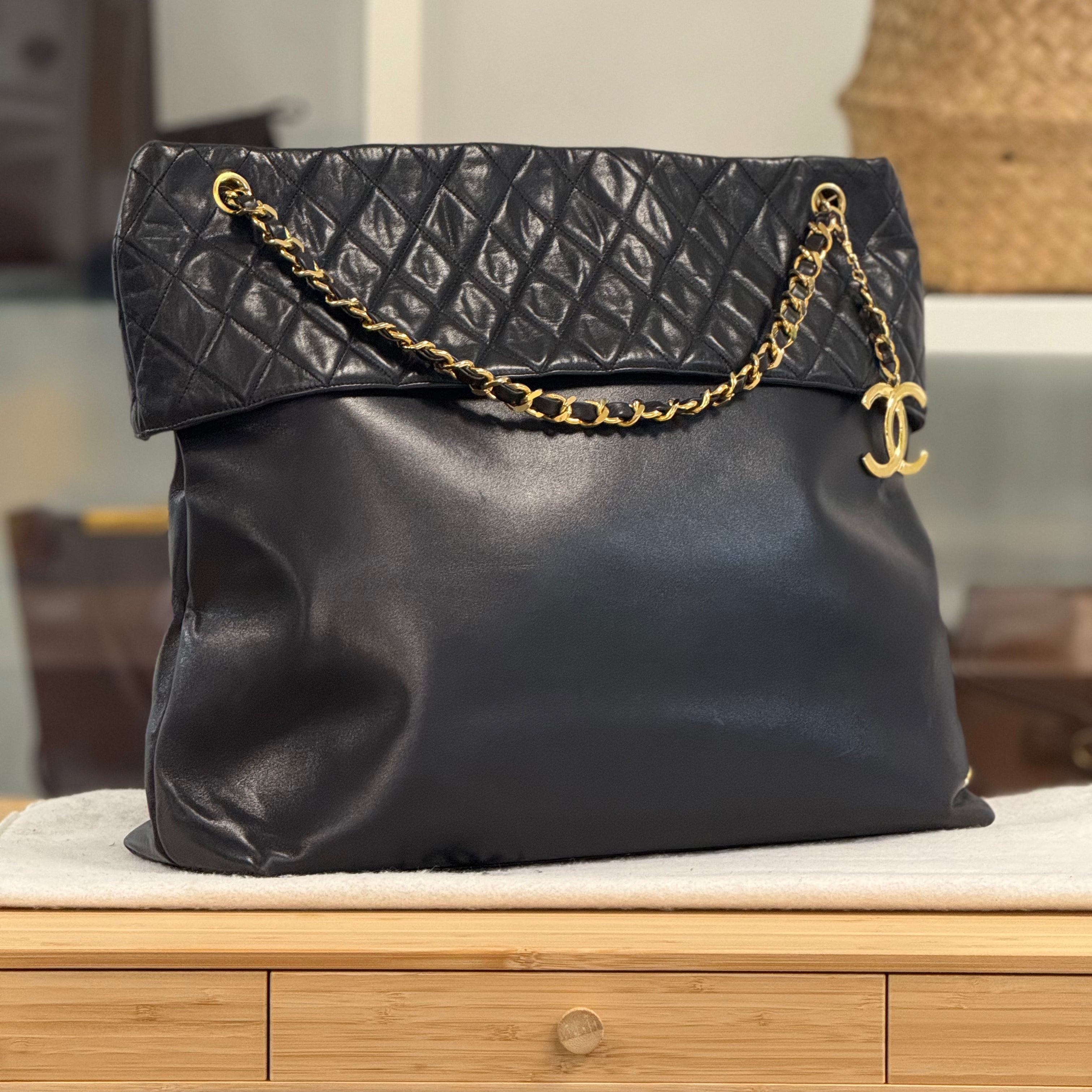 Chanel Vintage CC Shopping Tote