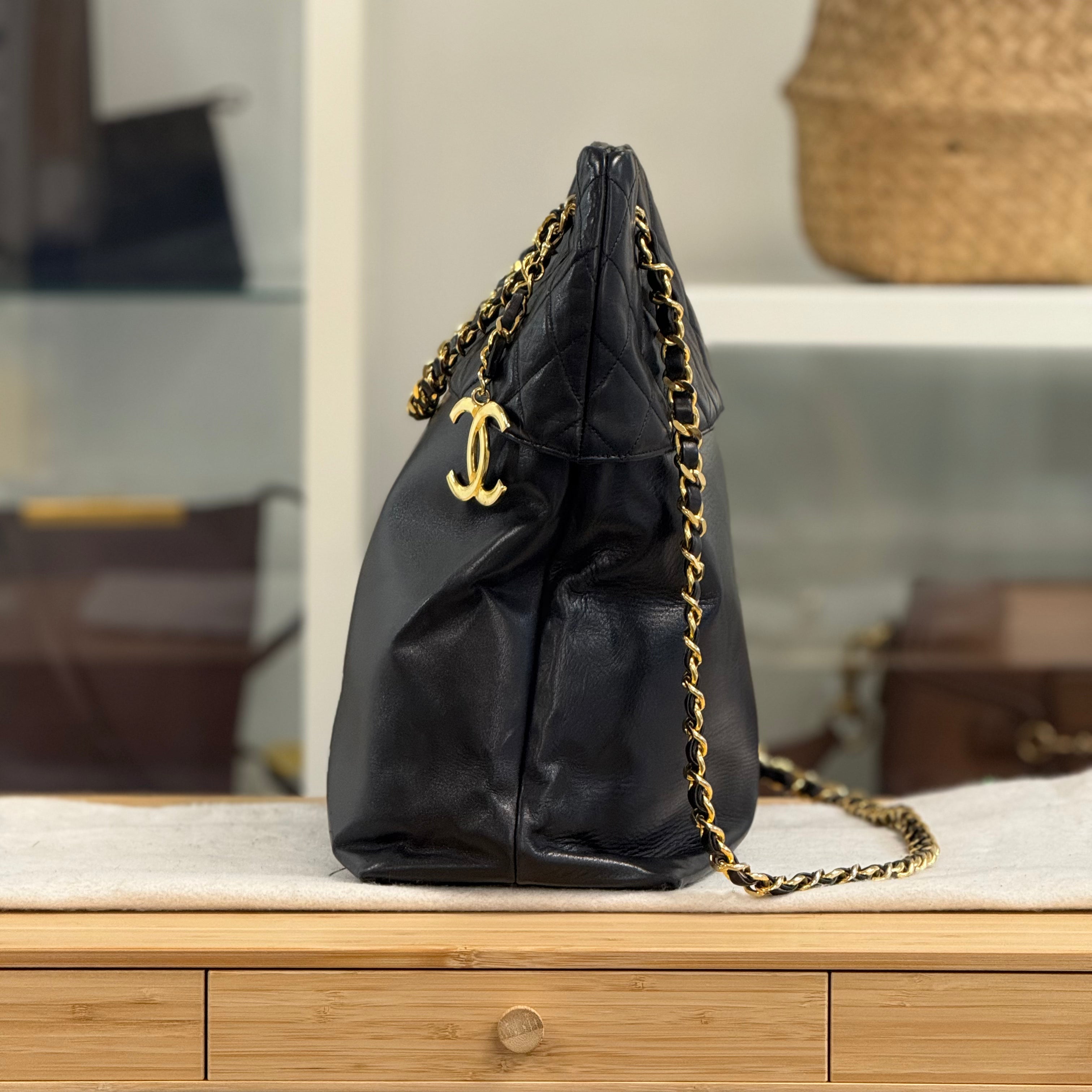 Chanel Vintage CC Shopping Tote