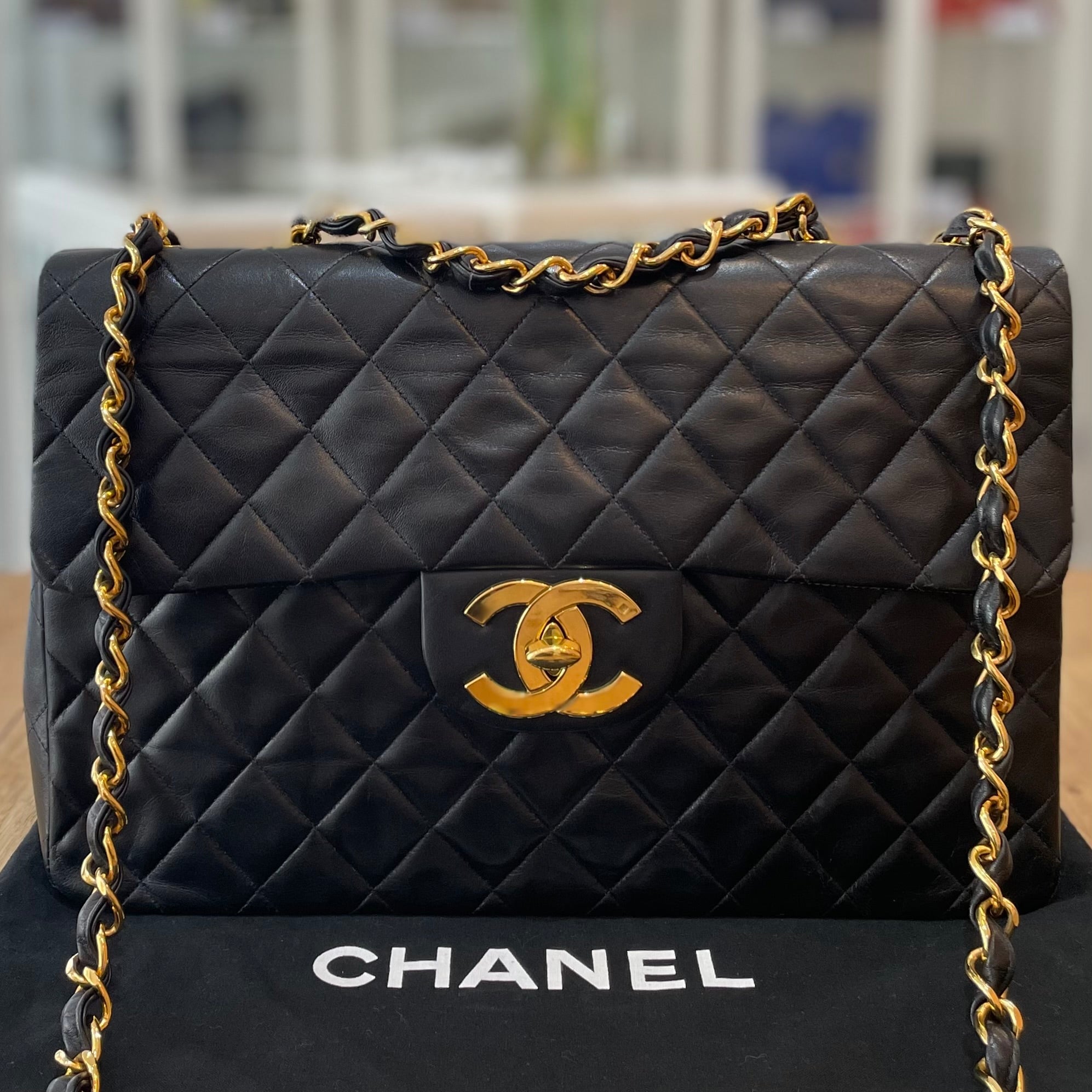 Chanel 1994-96 Mini Bum Waist Bag with Belt Black Quilted Patent