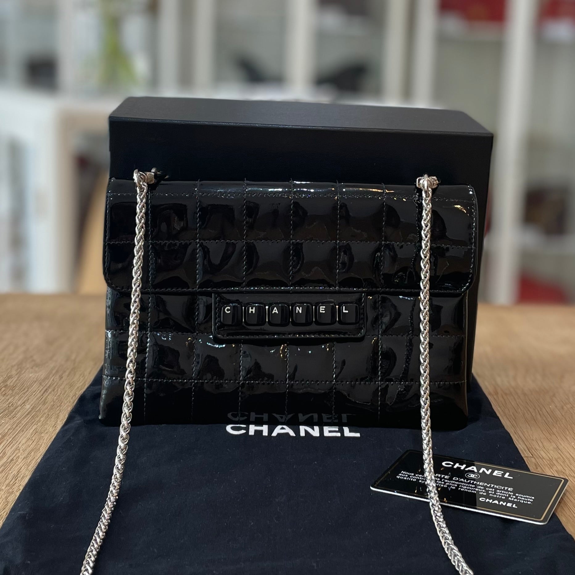 Chanel Pewter Chain Tote - J'adore Fashion Boutique