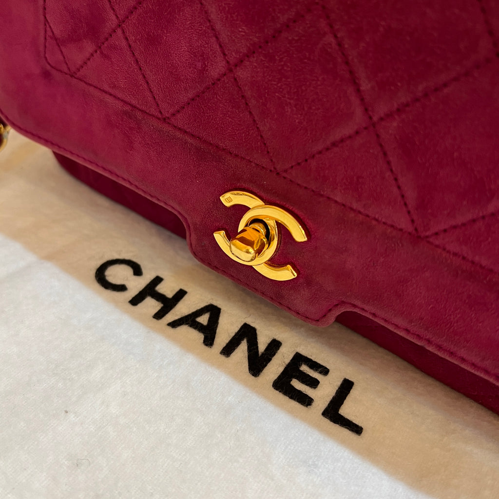 Chanel Vintage Suede Flap
