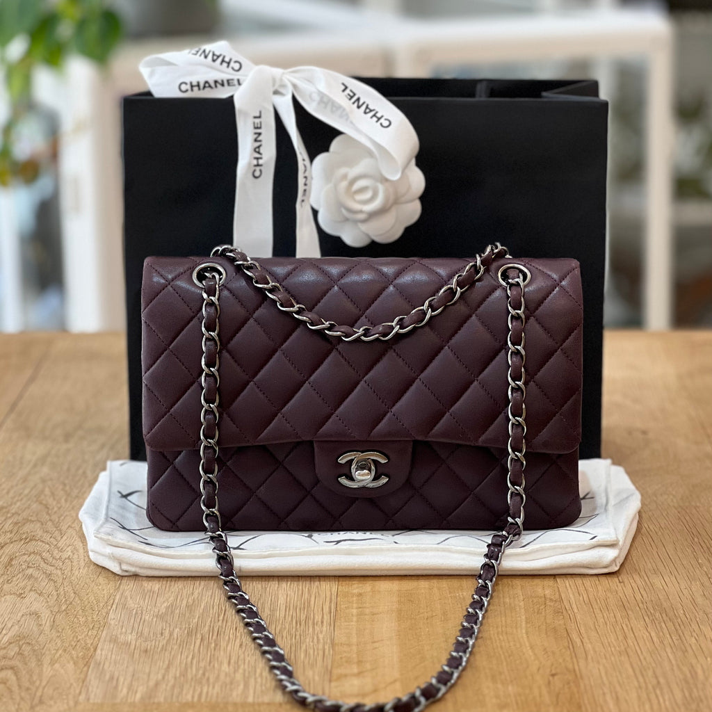 Chanel City Rock Quilted Leather Shopping Tote Bag Burgundy Goatskin with