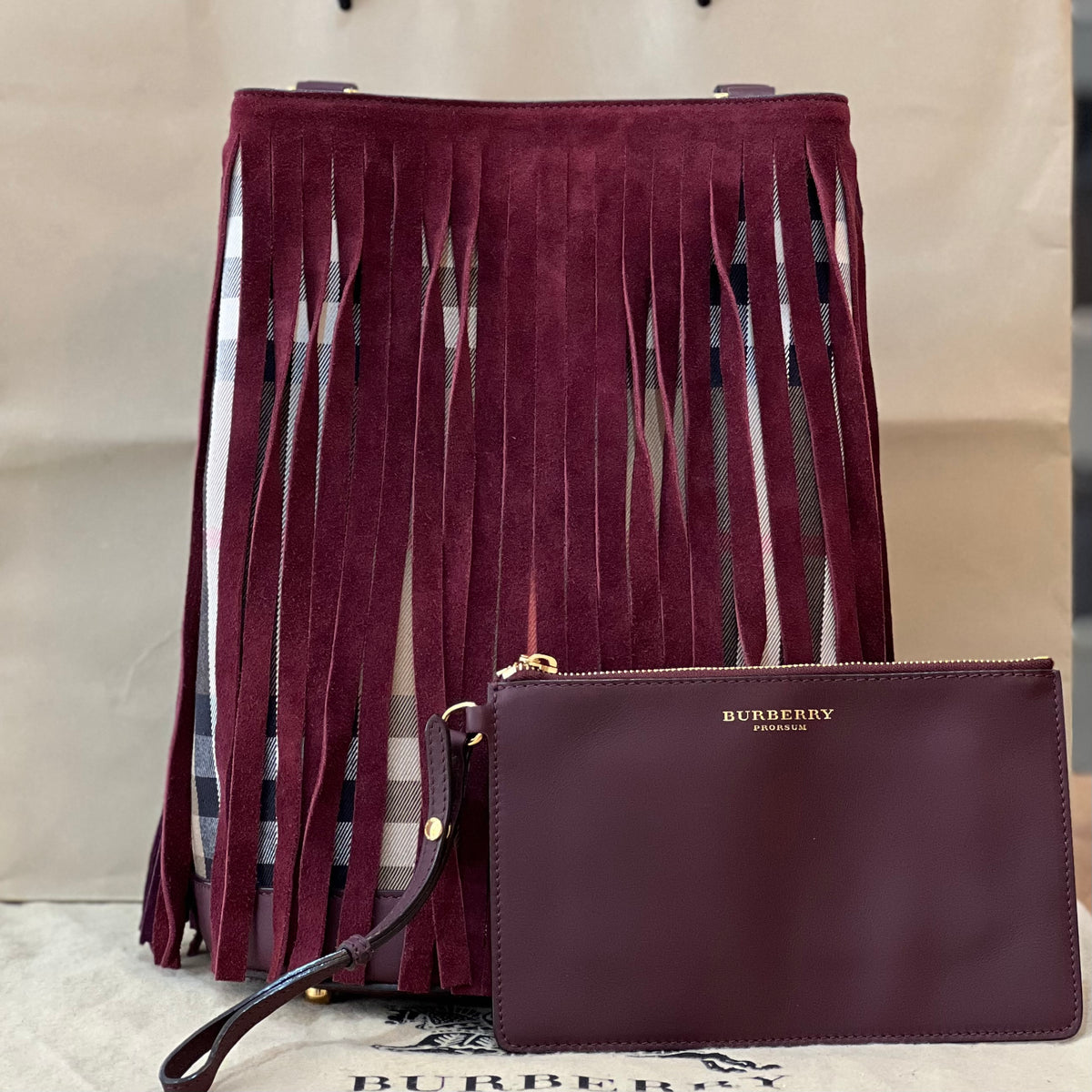 Burberry Fringed Bucket Bag ARMCANDY BAG CO