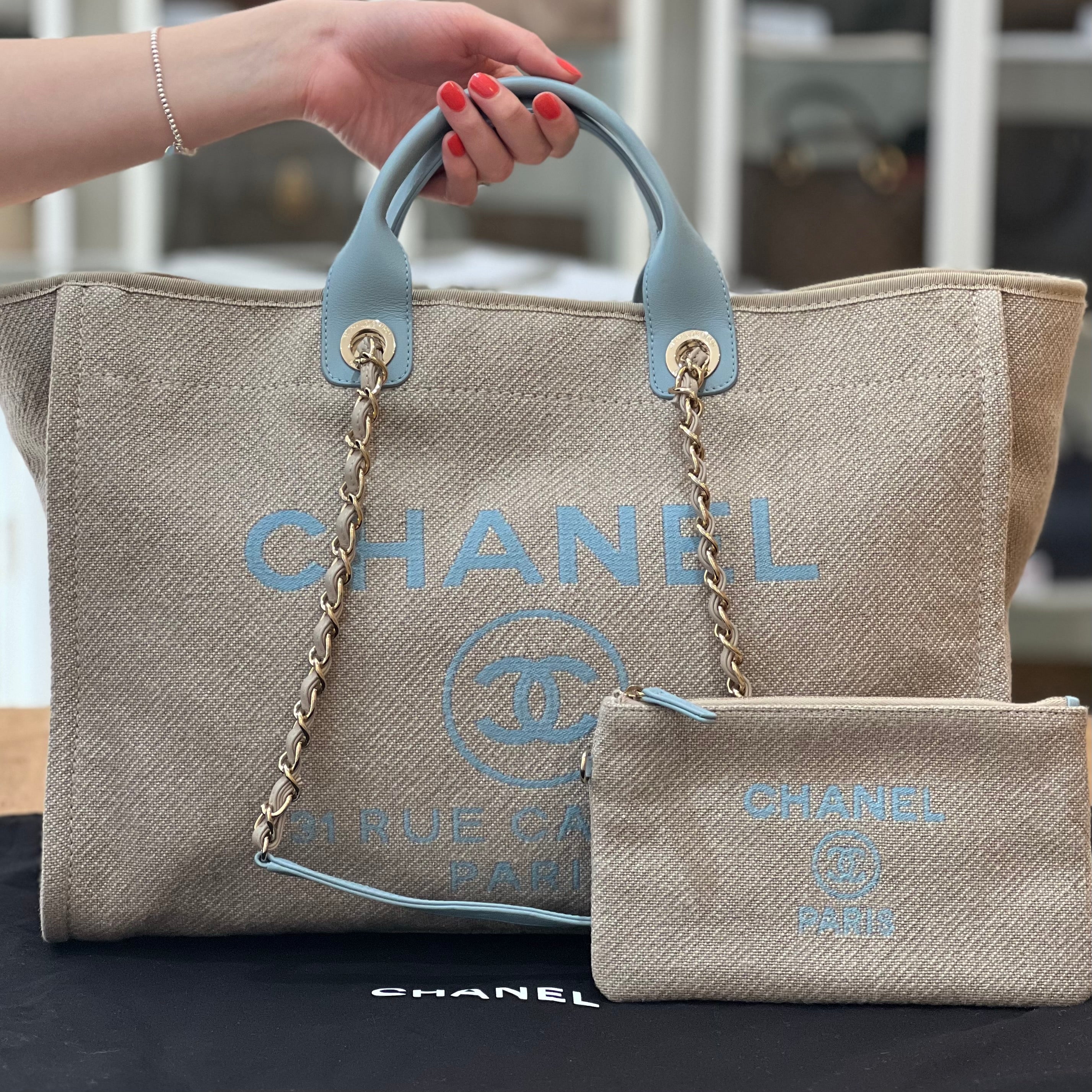 Chanel A69941 B06387 NE267 Deauville Shopping Tote Mixed Fibers