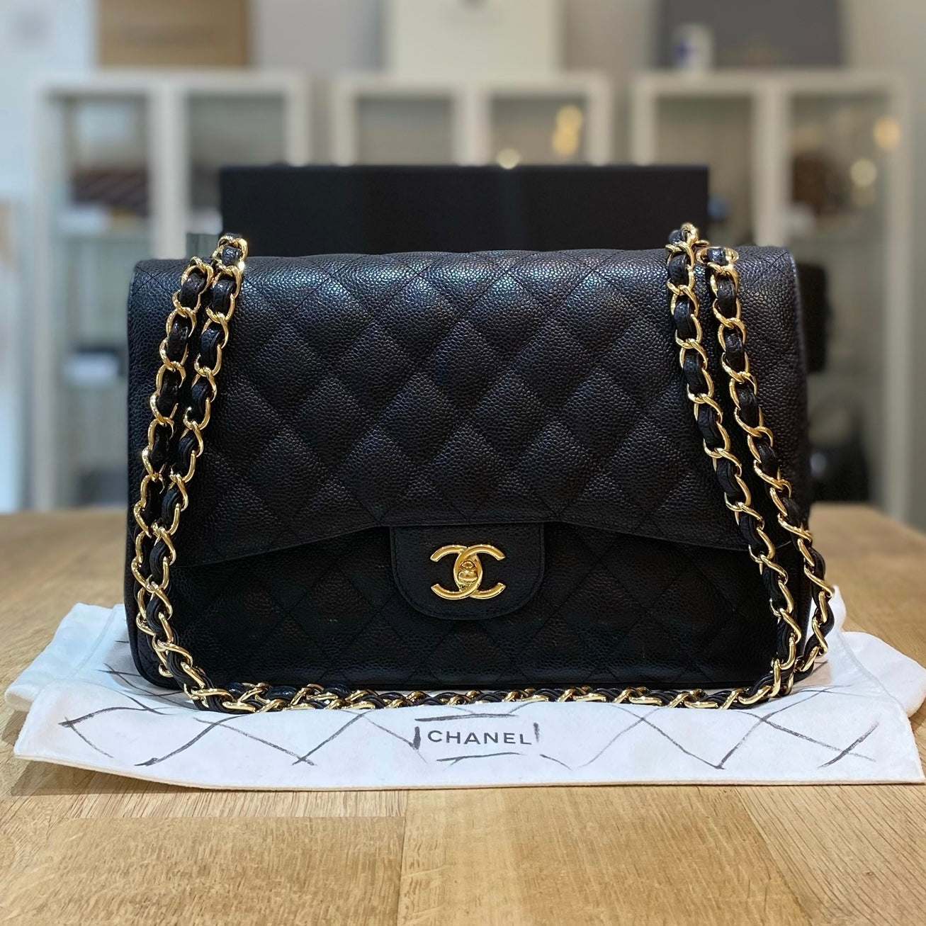 Chanel Classic Double Flap Jumbo Caviar – ARMCANDY BAG CO