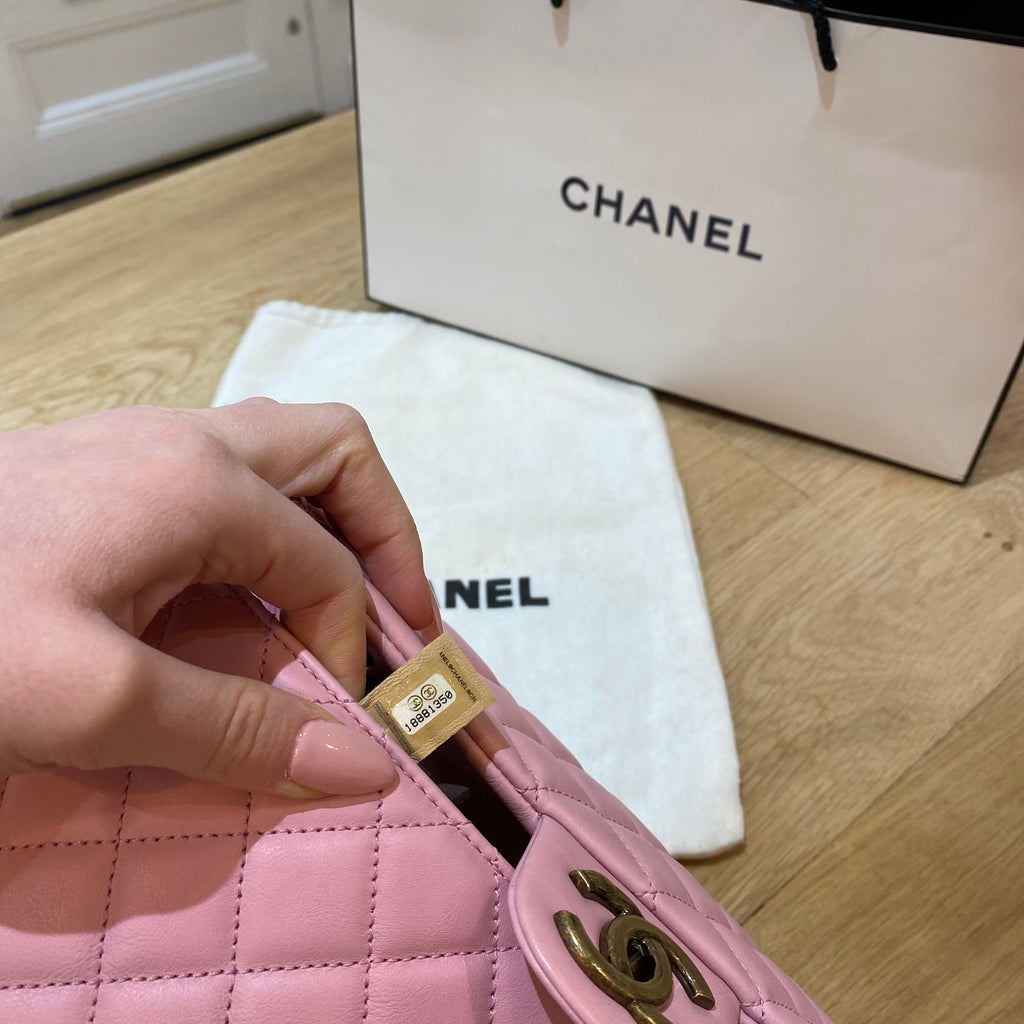 Chanel Quilted Zipped Back Pocket Flap