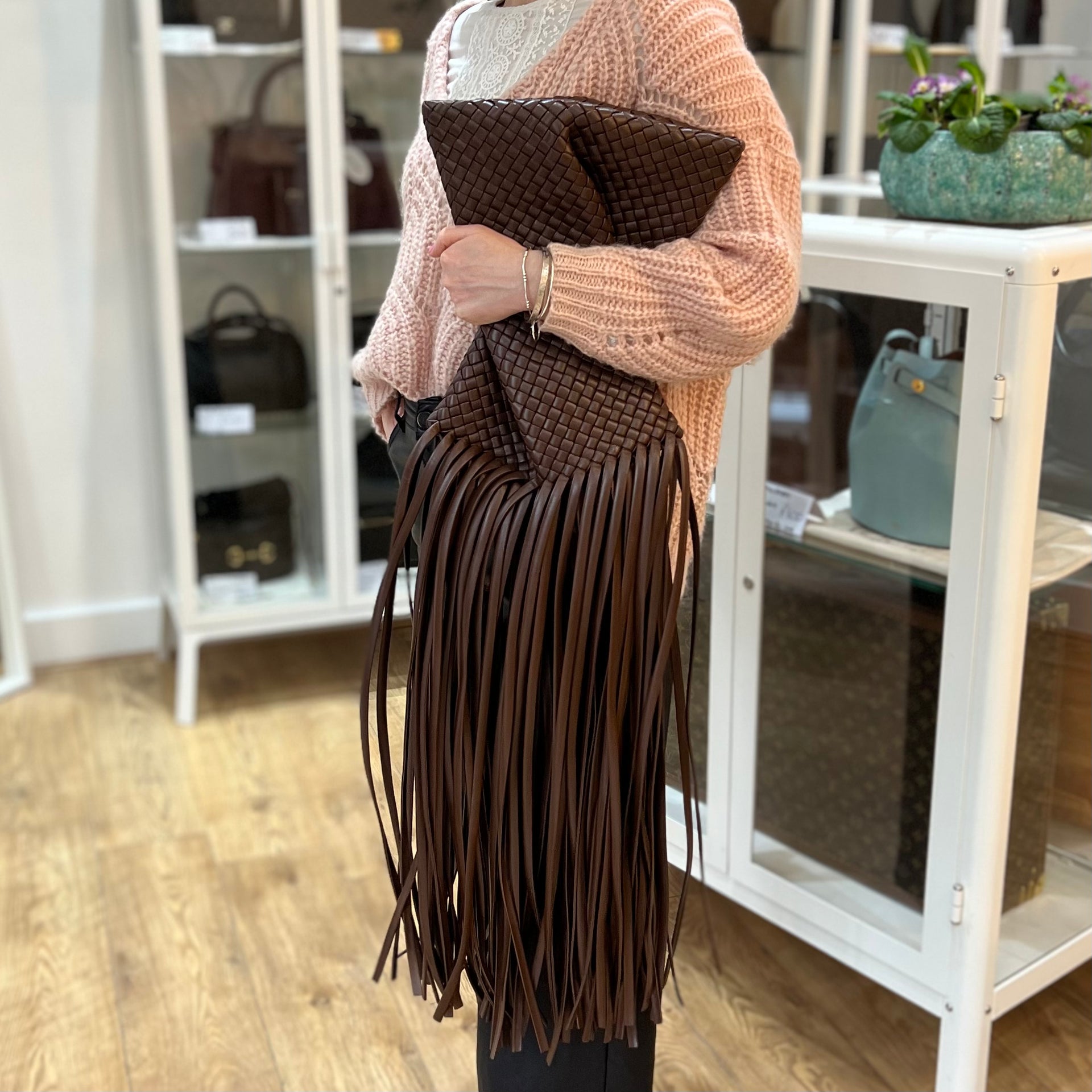 Bottega veneta fringe bag sale