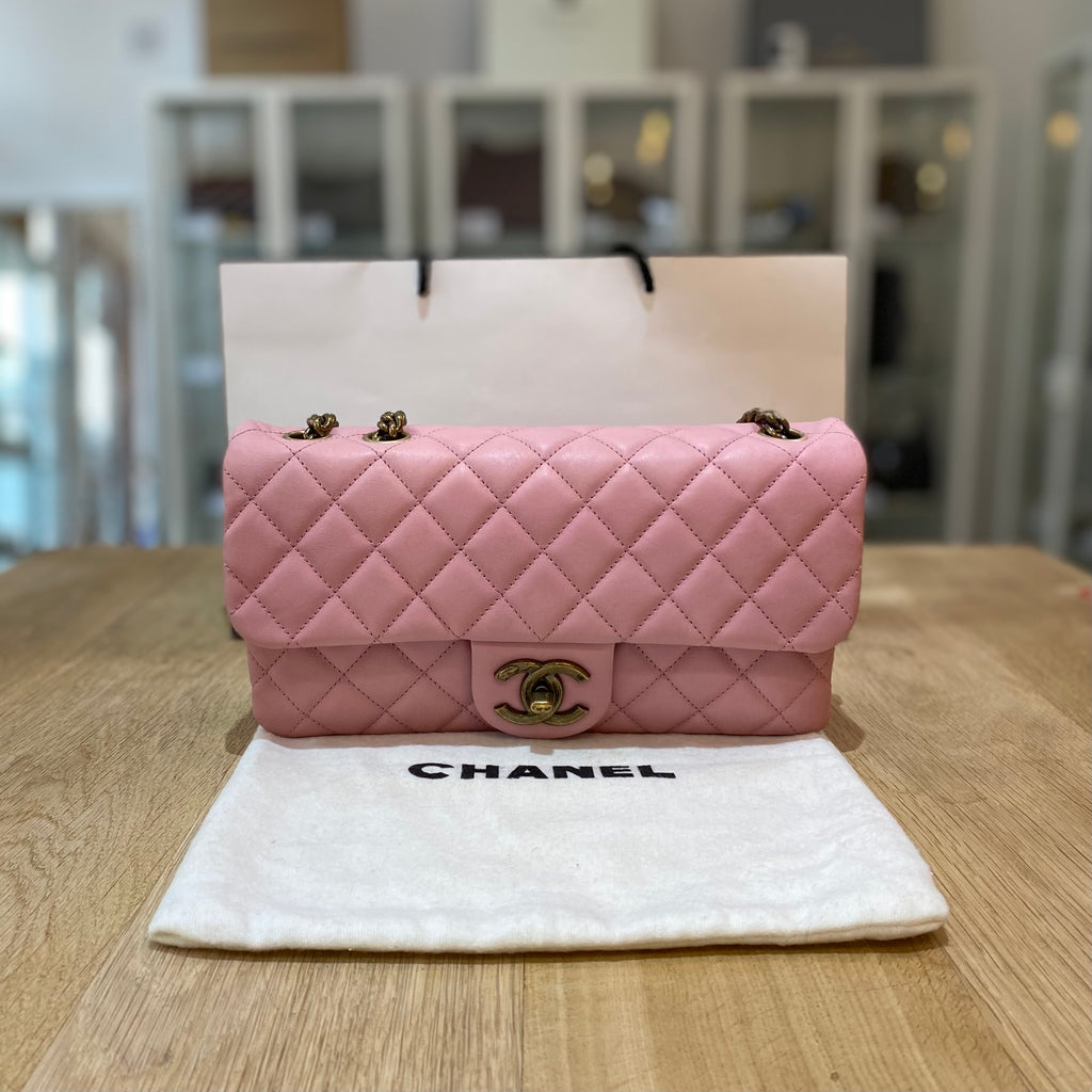 Chanel Quilted Zip Back Pocket Flap